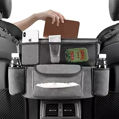 Soporte De Bolso Coche Entre Asientos Bolsa De Almacenamient Color Gris Oscuro Lisa