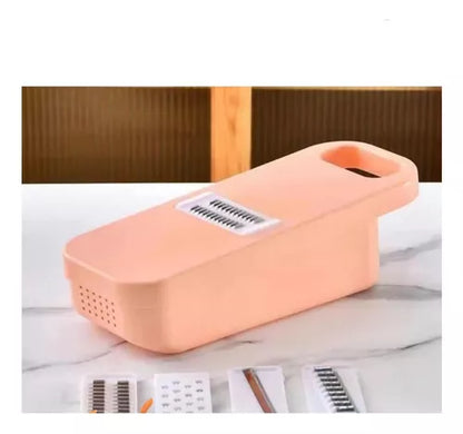 Rallador Cortador Manual 5en1 Verduras Frutas Multifuncional