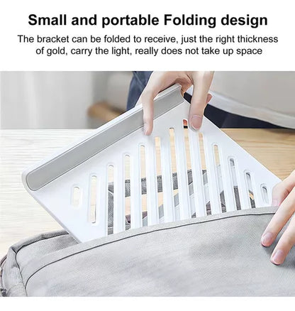 Soporte Alzador Notebook Plegable Base Inclinable De Laptop Color Blanco