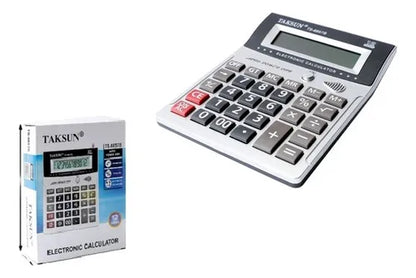 Calculadora De Escritorio 12 Dígitos Taksun Ts-8857b Color Gris