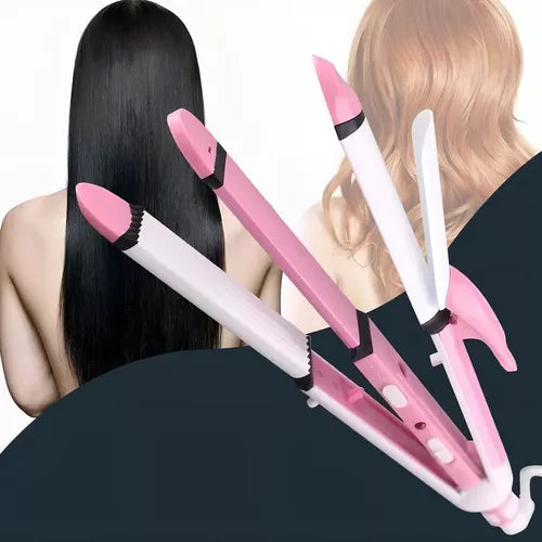 Plancha Rizador Ondulador Buclera Nova 4en1 Multifuncional Color Rosa