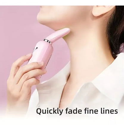 Aparato Rejuvenecedor Facial Y De Cuello Masajes Vibración Color Rosa claro