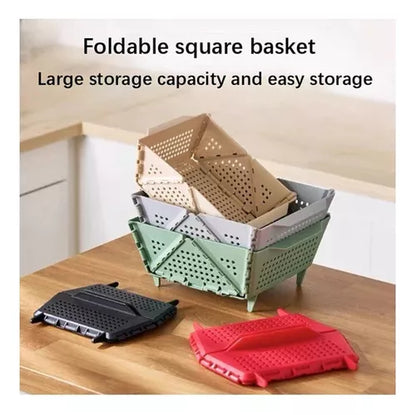 Cesta Escurridor Plegable Contenedor Cocina Rectangular
