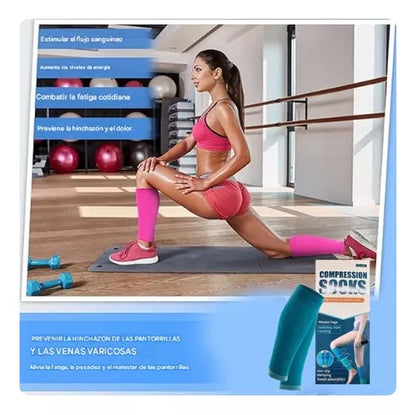 Calcetines De Compresión Deportivos Para Mujer 1 Par