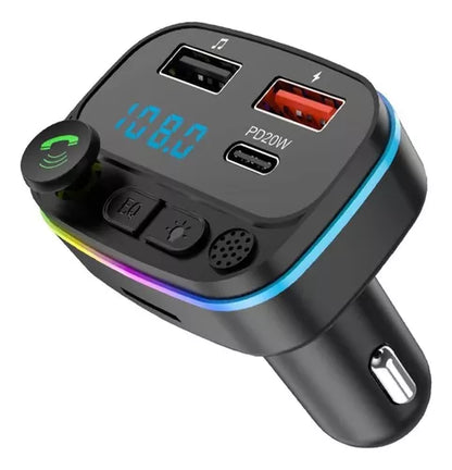 Receptor Bluetooth Auto Transmisor Fm Mp3 Cargador Usb P3