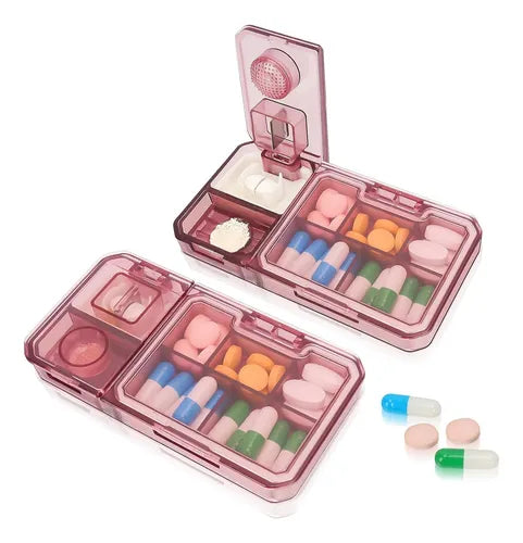 Pastillero Cortador Triturador De Pastillas 3 En 1