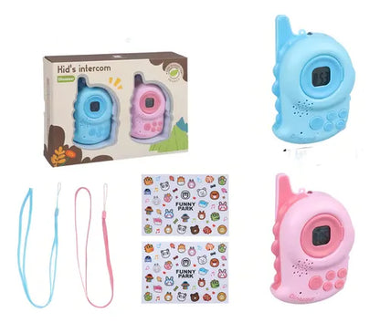 Walkie Talkie Niños Dinosaurio Kids Intercom Color Azulyrosa Color AZUL - ROSA