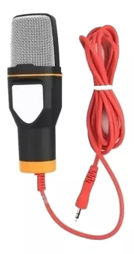 Micrófono Andowl QY-K222 Condensador Omnidireccional color negro/gris