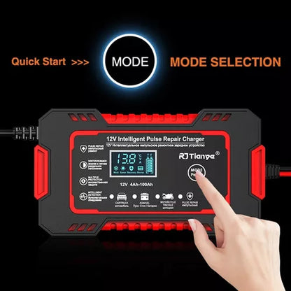Cargador Batería 12v Inteligente Multifunción Pantalla Lcd