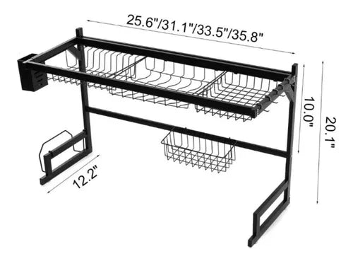 Organizador De Loza Secaplatos Acero Inoxidable 85 Cm