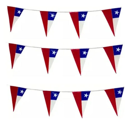 Banderines Decorativos Guirnaldas De Tela Chile 4.0 Metros