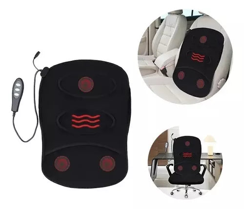 Cojín Asiento Masajeador P/ Auto Oficina Hogar Lumbar Cuello