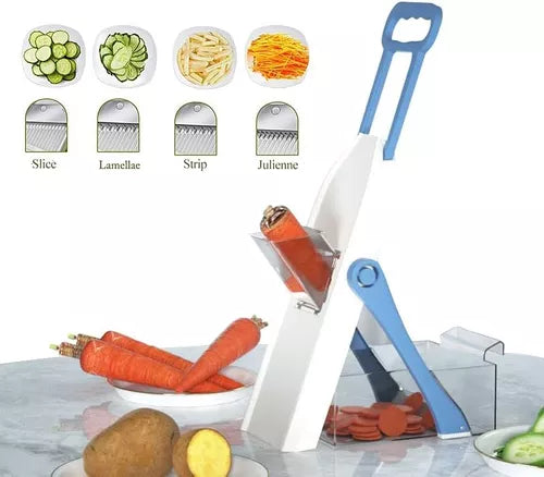 Cortador Rebanador De Verduras De Mandolina Seguro 5 En 1