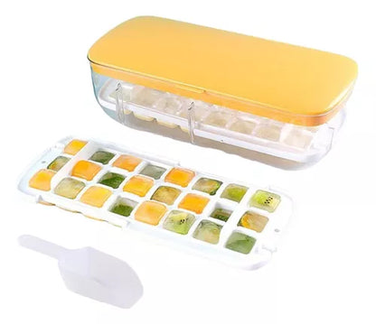 Bandeja De Hielo Cubetera Con Almacenamiento 2 Niveles