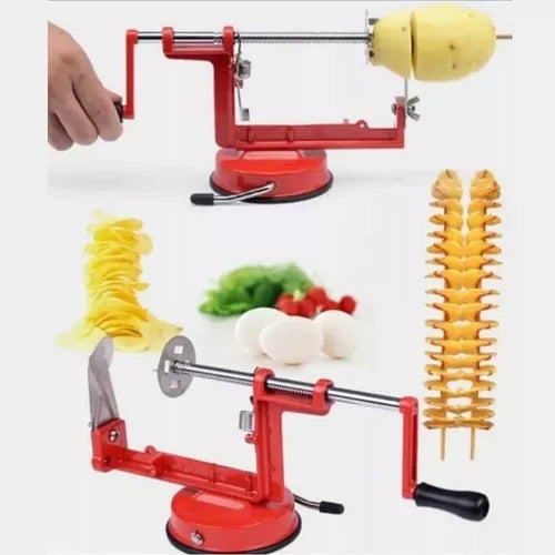Maquina Cortadora De Papas En Espiral Fatiadora De Patatas