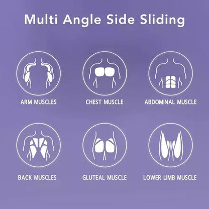 Rueda Abdominal De Rebote Automático Con Soporte Para Codos Color Morado