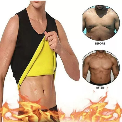 Faja Efecto Sauna Polera Cinturilla Reductora Para Hombre