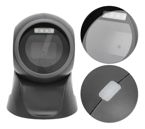 Scanner 1d 2d De Escritorio Usb Láser Lector Código De Barra Color Negro