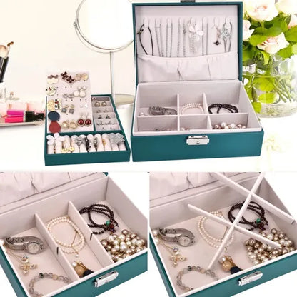 Joyero Caja De Almacenamiento De Joyas Con Cerradura