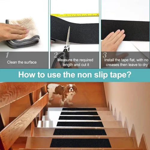 Cinta Antideslizante Autoadhesiva 5m X 5mm Pisos Escaleras