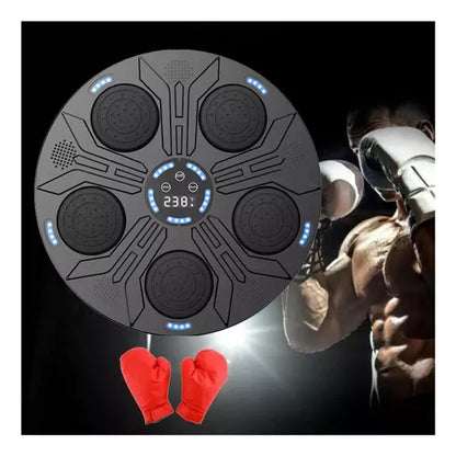 Maquina De Boxeo Musical + Guantes Bluetooth Inteligente