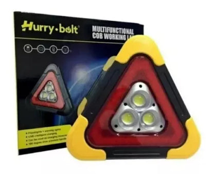 Luz Triángulo De Emergencia 3 Led Powerbank Carga Solar Usb
