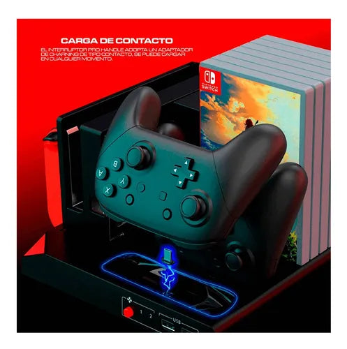 Soporte Vertical Porta Juegos Nintendo Switch Base Cargador