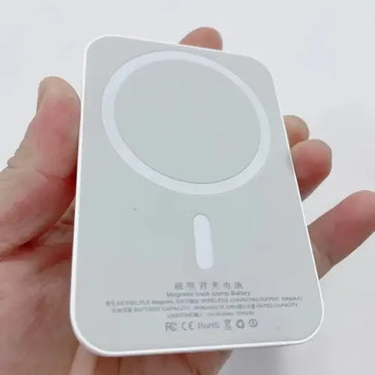 Cargador Batería Externa iPhone Magsafe Carga Inalámbrica Color Blanco
