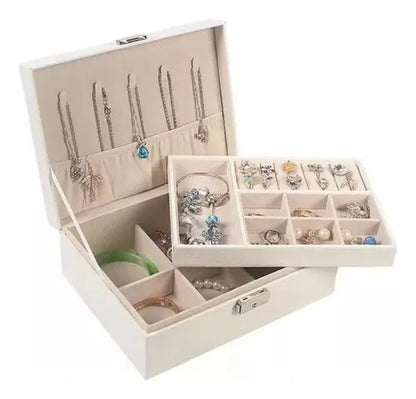 Joyero Organizador De Joyas Caja Con Divisiones Tipo Maleta