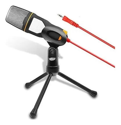 Micrófono Andowl QY-K222 Condensador Omnidireccional color negro/gris