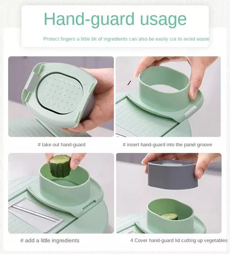 Picador Rallador Cortador Verduras Giratorio Multiusos 9en1
