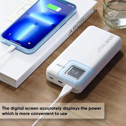 Cargador Batería Externa Vidvie Ultra Rápida Digital 20000mh Color Blanco