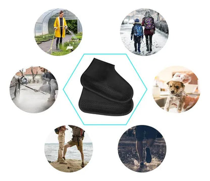 Cubre Zapatos Antideslizante+poncho Impermeable Con Capucha
