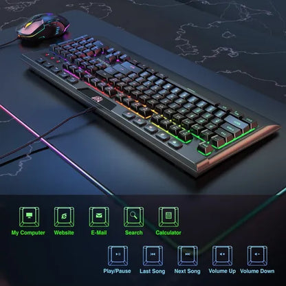 Teclado Con Luces Teclado Gaming Teclado Gamer Mecanico Rgb
