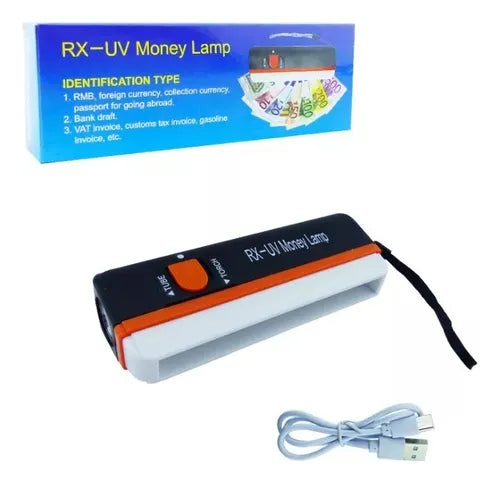 Detector De Billetes Falsos Recargable Lámpara Uv Linterna