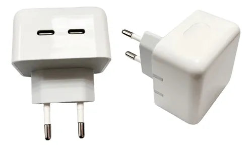 Cargador Doble Salida Pd Irm 40w Tipo C Carga Rápida Color B Color Blanco