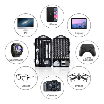 Juego Destornilladores 115 En 1 Celulares Pc Relojes Lentes