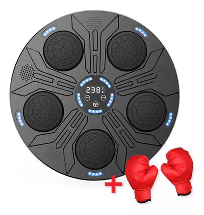 Maquina De Boxeo Musical + Guantes Bluetooth Inteligente