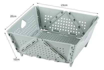 Cesta Escurridor Plegable Contenedor Cocina Rectangular