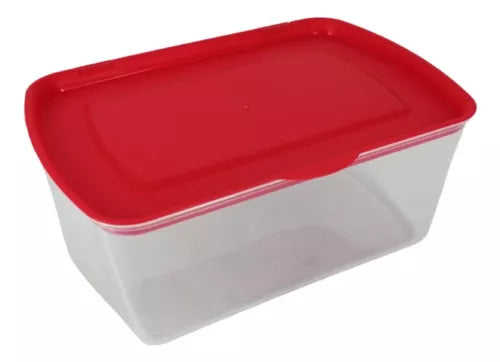 Set Contenedores Plásticos Con Tapa Rectangulares 4 Piezas