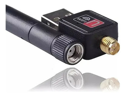 Antena Adaptador Wifi Genérica 802.11n Negra 150mb