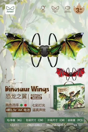 Alas De Dinosaurio Iluminadas Accesorio Para Disfraz