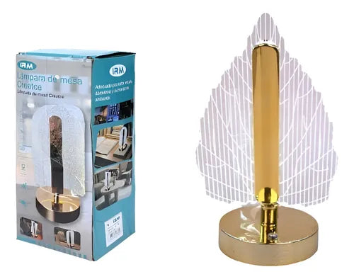 Lámpara De Mesa Decorativa Usb Acrílico Con Forma De Hoja