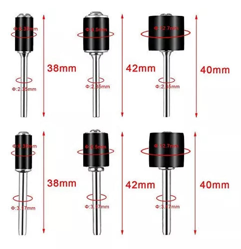 Set Lijas Para Dremel O Minitorno Con Adaptadores