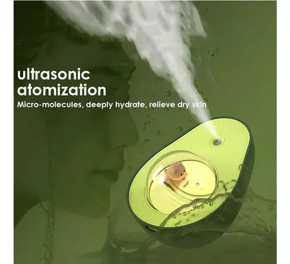 Humidificador Aire C/luz Nocturna Multicolor Aguacate Niebla Color Verde oscuro