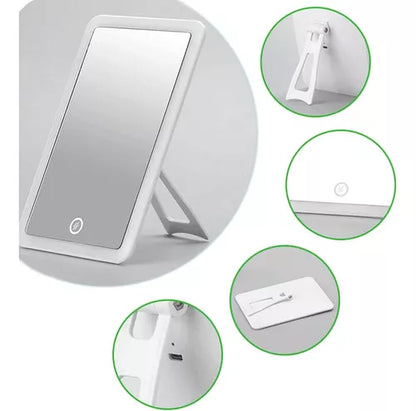 Espejo De Maquillaje Luz Led Táctil De Tocador Yb-016