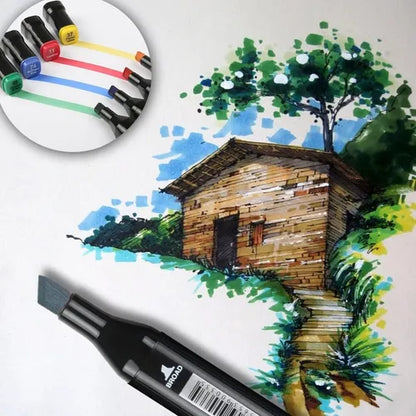 Set De Marcadores Rotuladores Plumones Con Estuche 48 Pcs