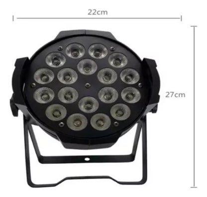 Foco Par De Aluminio Led 18 Luces 10w Alto Brillo Uv 4 En 1
