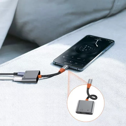Convertidor De Audio Digital Tipo C A Tipo C + Dc 3,5mm