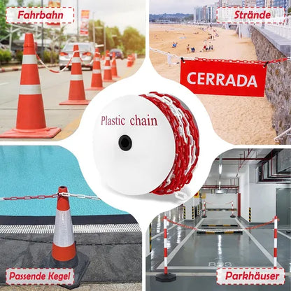 Cadena De Señalización Delimitadora Plástico 6mm*25mts